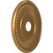 Ekena Millwork Berkshire PVC Ceiling Medallion (Canopies up to 8 3/8"), 19"OD x 3 1/2"ID x 1"P, Bright Coat Gold CMP19BEBGL - alternate 2